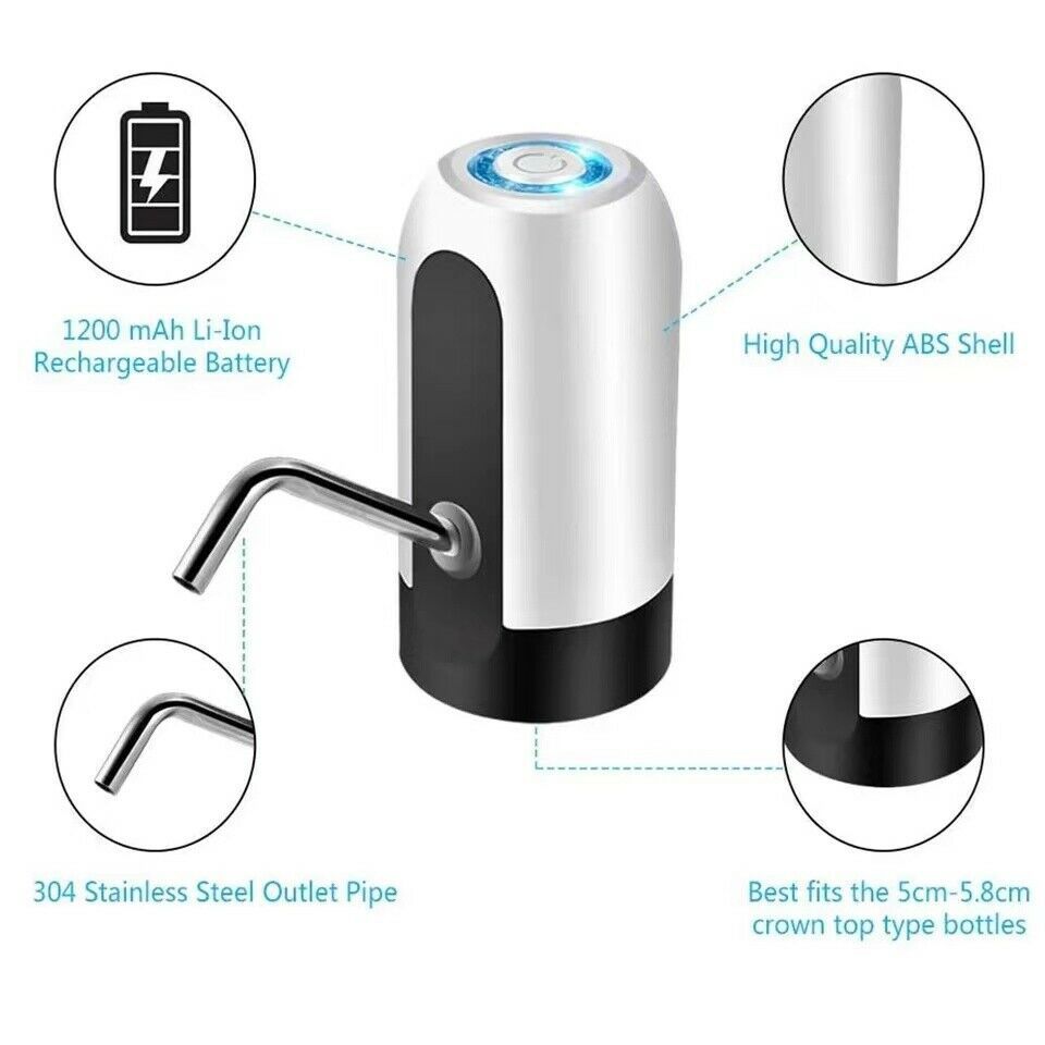 Water Bottle Electric Automatic Universal Dispenser 5 Gallon USB USB Water Dispenser Automatic Drinking Water Bottle - Zambeel