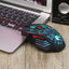 Water Crack Colorful Luminous Game Mouse Wired Mouse - Zambeel