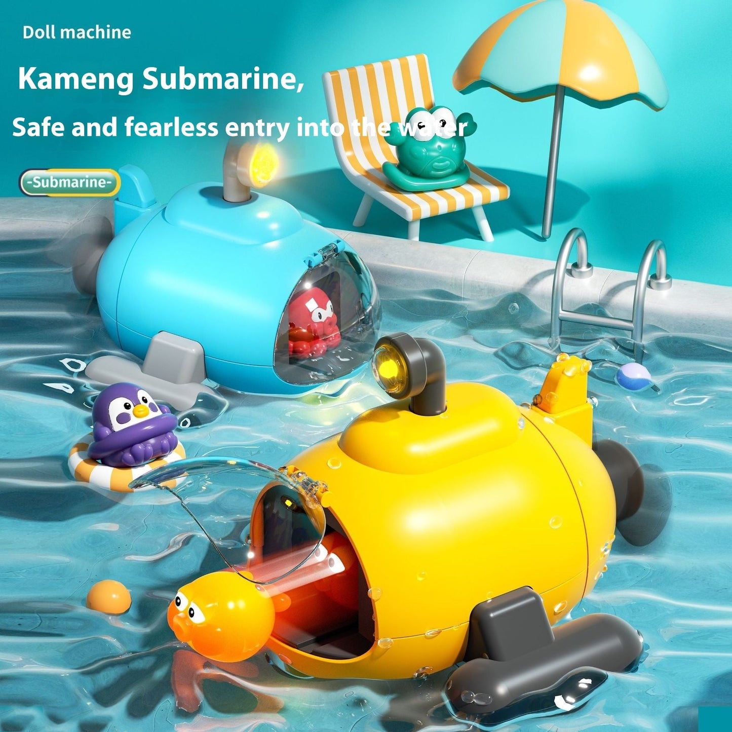 Water Toys Luminous Catapult Submarine Bath Toys - Zambeel