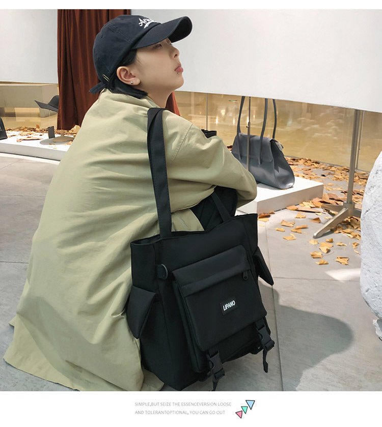 Waterproof Nylon Large Capacity Casual Shoulder Bag - Zambeel