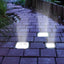 Waterproof Solar Power LED Ground Crystal Glass Ice Brick Shape Outdoor Yard Garden Deck Road Lamp Light - Zambeel