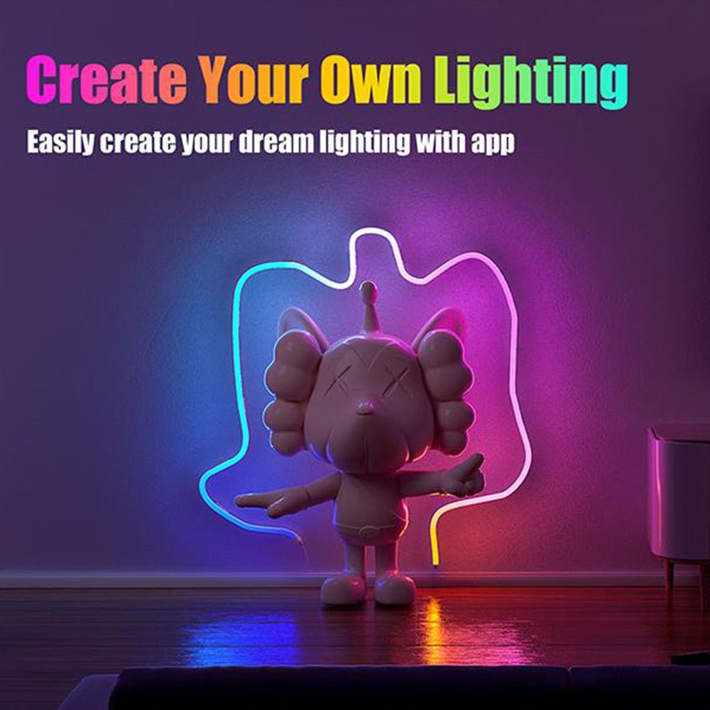 WiFi Smart DIY Modeling Music Neon Light With Music Light Bar Music Remote Control Horse Running Light - Zambeel