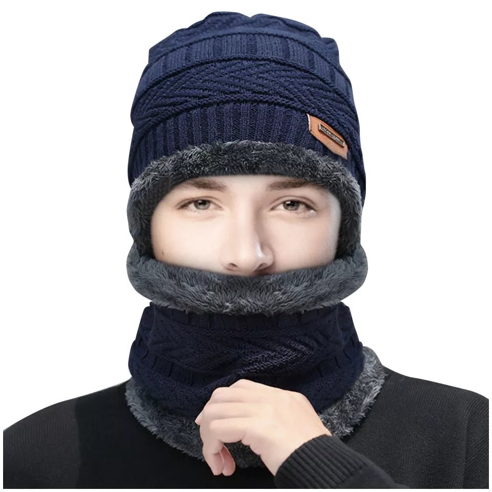 Winter Knit Beanie & Neck Warmer Set - Zambeel