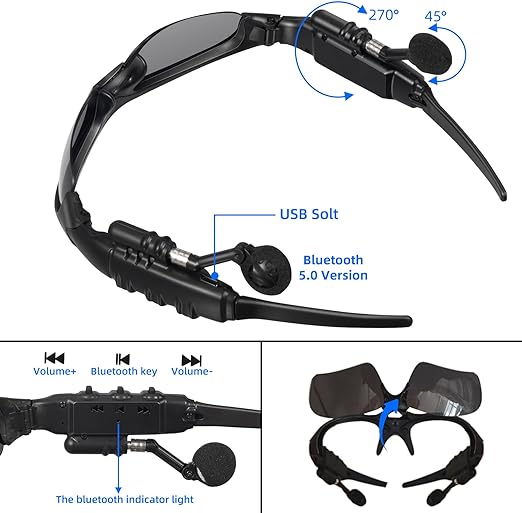 Sunglasses with earphones bluetooth on sale