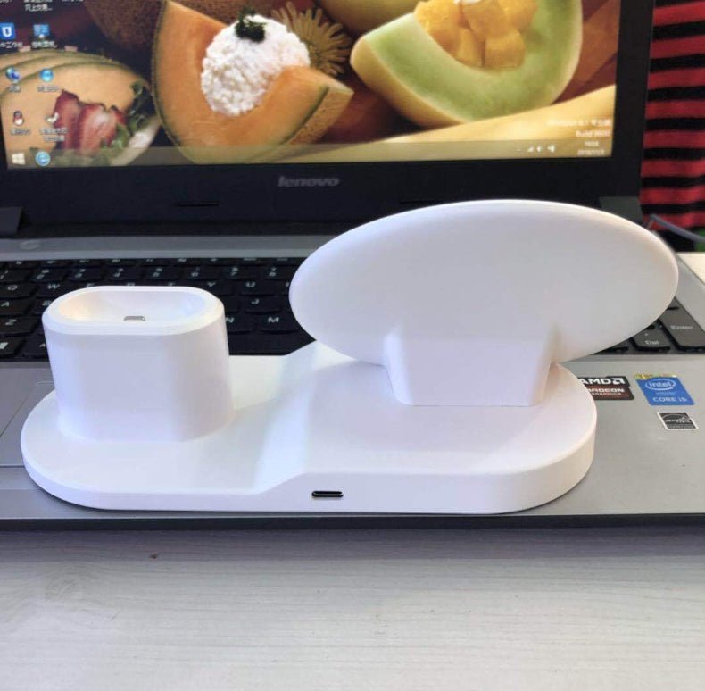 Wireless Charger Mobile Phone 3 In 1 Stand Watch Headphones - Zambeel