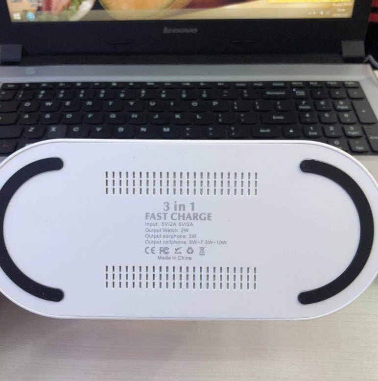 Wireless Charger Mobile Phone 3 In 1 Stand Watch Headphones - Zambeel