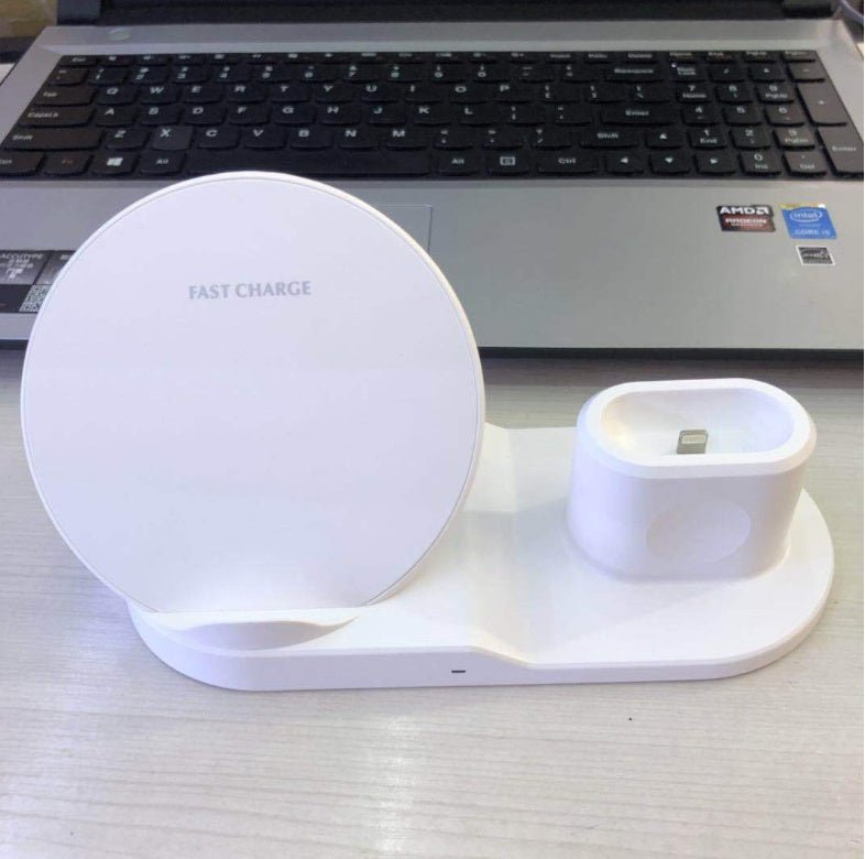 Wireless Charger Mobile Phone 3 In 1 Stand Watch Headphones - Zambeel