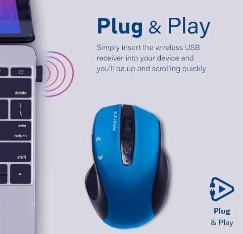 Wireless Ergonomic Mouse 2.4G - Zambeel
