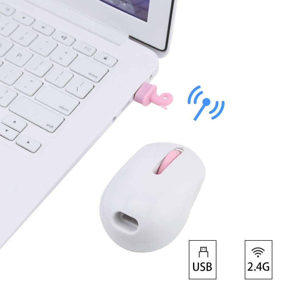 Wireless Silent Mouse Girl Pink Cute Office Mouse - Zambeel