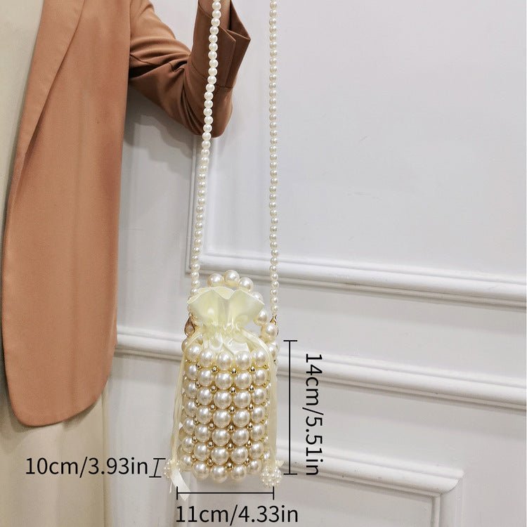 Women's Acrylic Dyed Handmade Beaded Handbag - Zambeel