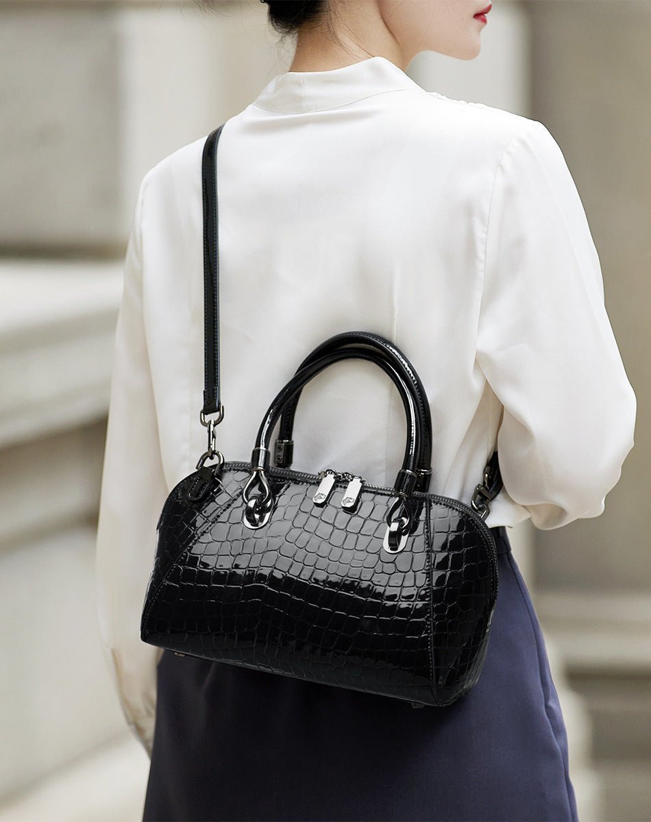 Women's Fashion All - matching Cowhide Messenger Bag - Zambeel