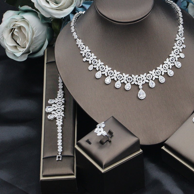 Women's Fashion Personalized Zircon Ornament Suit - Zambeel