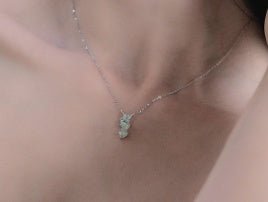 Women's Fashion Versatile Colorful Synthetic Opal Pendant Necklace - Zambeel