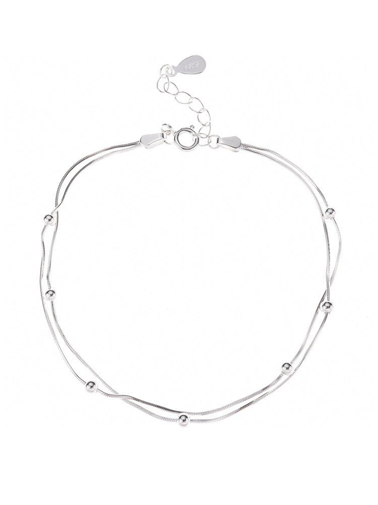 Women's Korean - style Fashion Simple Small Balls Bracelet Temperamental Sterling Silver Ornament - Zambeel