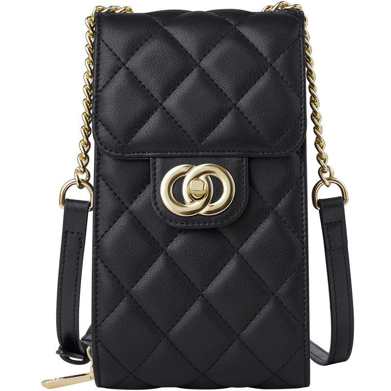 Women's Leather Mini Women's Bag Classic Mobile Phone Bag Messenger Bag - Zambeel