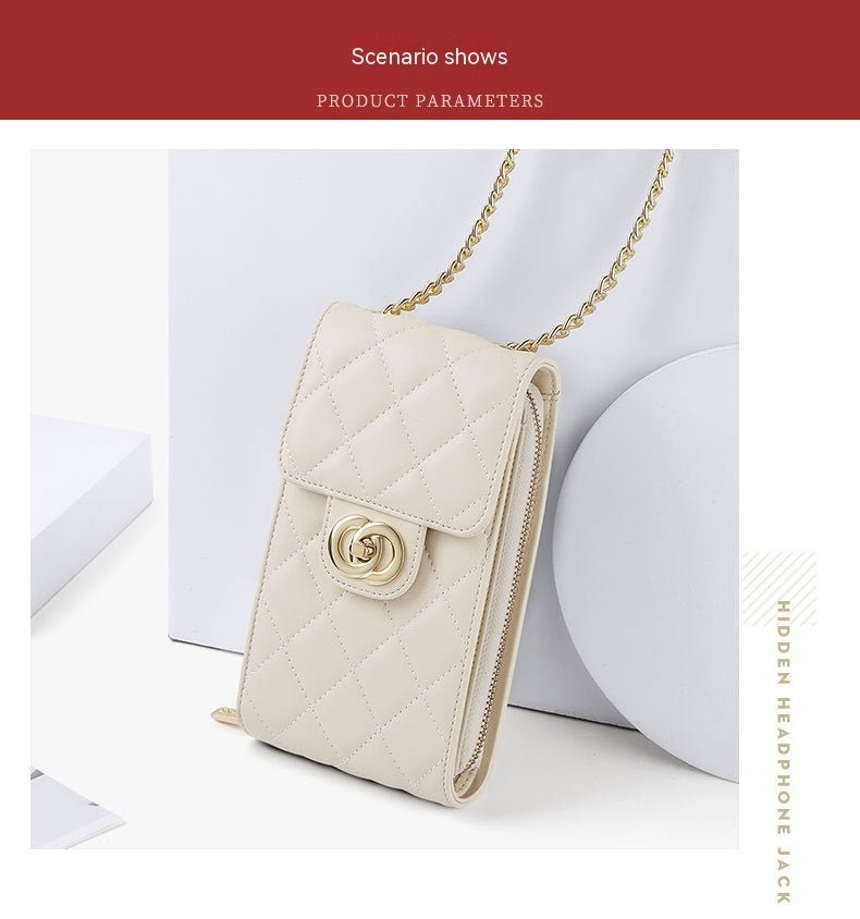 Women's Leather Mini Women's Bag Classic Mobile Phone Bag Messenger Bag - Zambeel