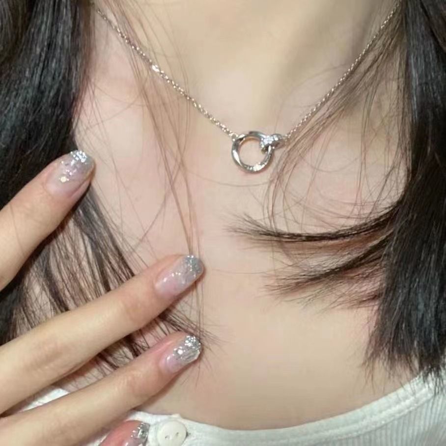 Women's Ring Chain Necklace Gift For Boyfriend Or Girlfriend Clavicle Chain - Zambeel