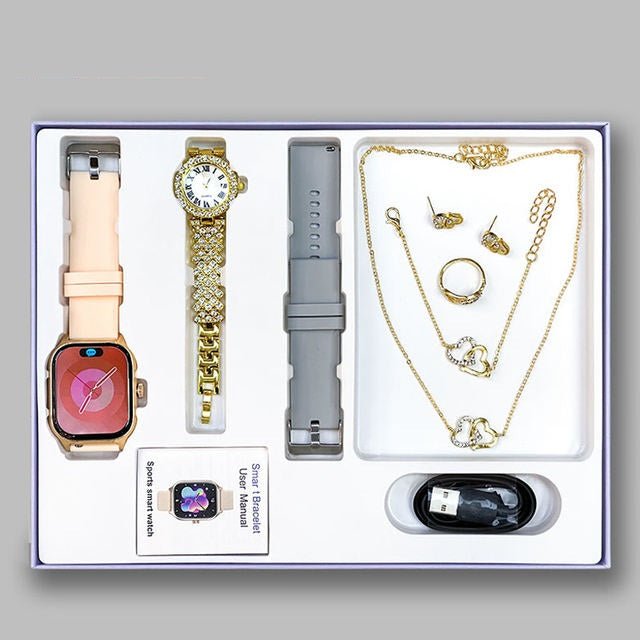Womens Smartwatch & Jewelry Luxury Gift Set - Zambeel