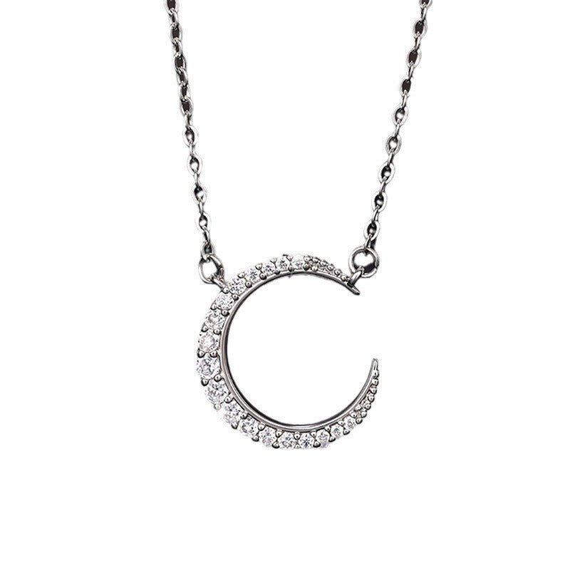 Women's Stylish Simple And Versatile Moon Necklace - Zambeel