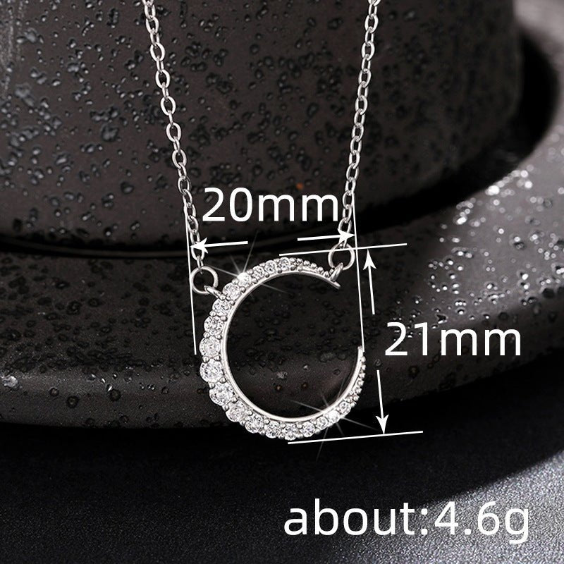 Women's Stylish Simple And Versatile Moon Necklace - Zambeel