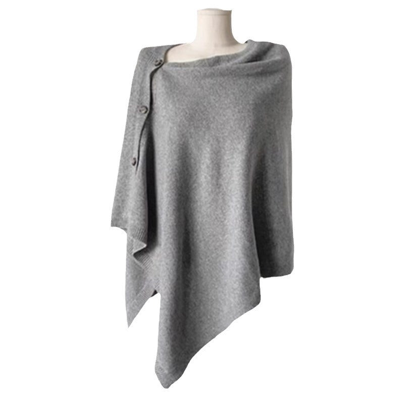 Women's Wool Slant Cape Scarf - Zambeel