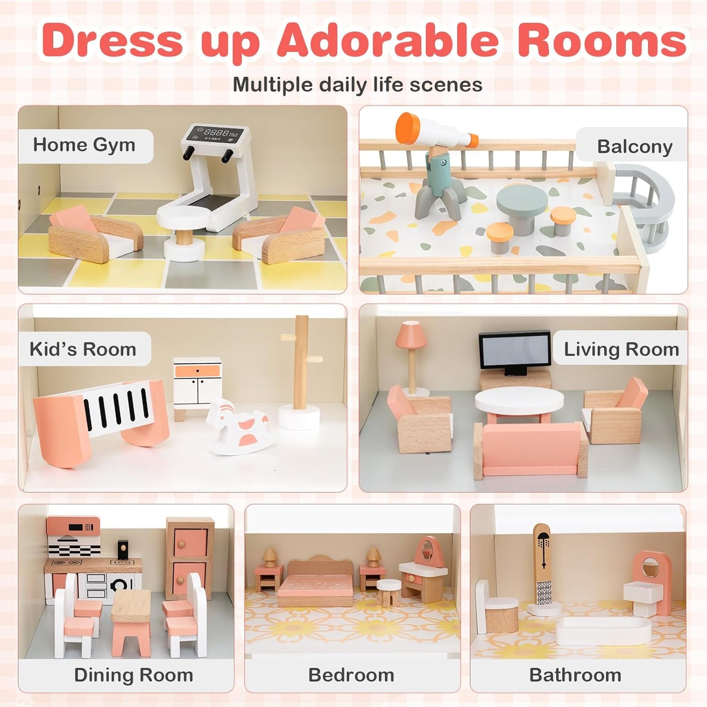 Wood & Play Corner Doll House © - Zambeel