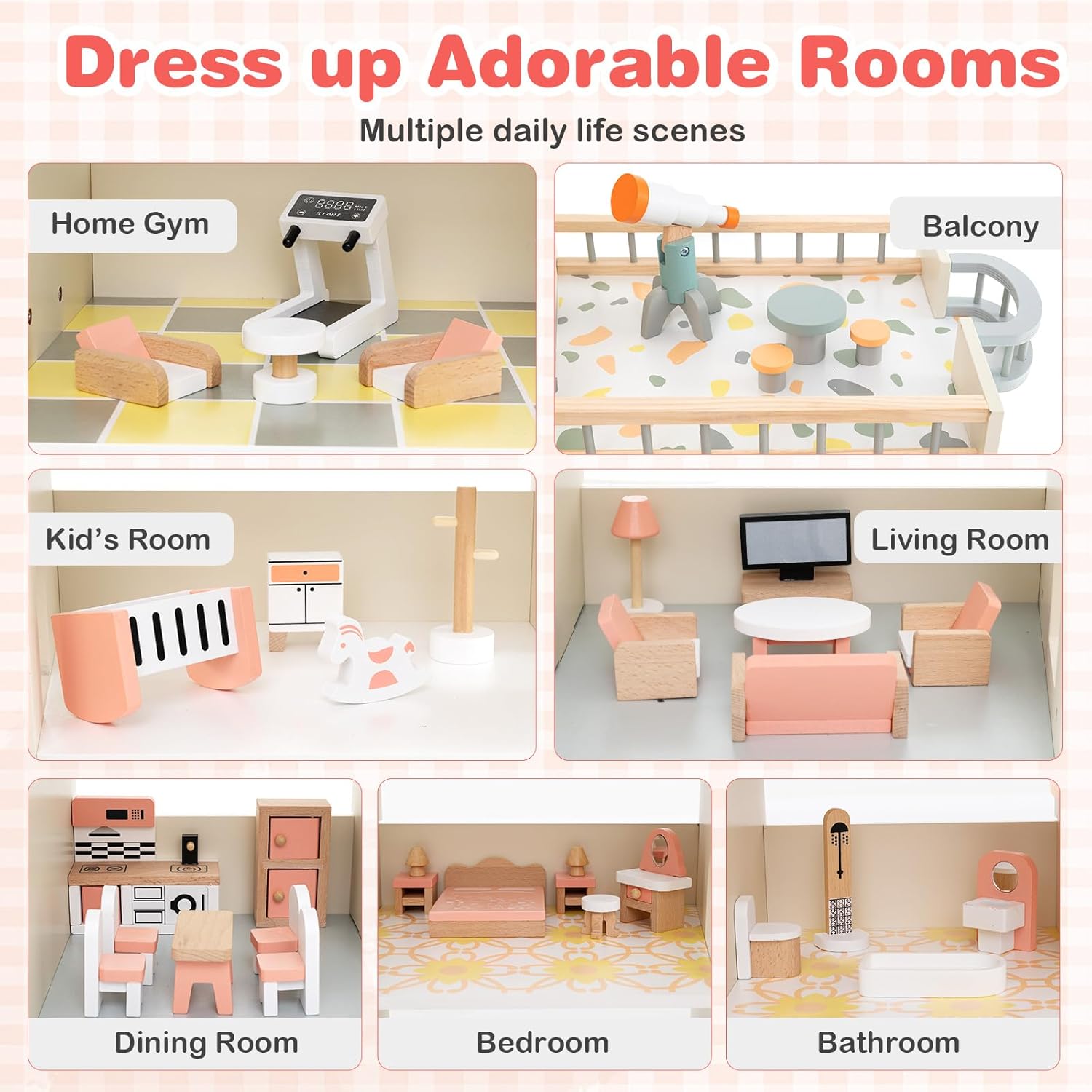 Wood & Play Corner Doll House © - Zambeel