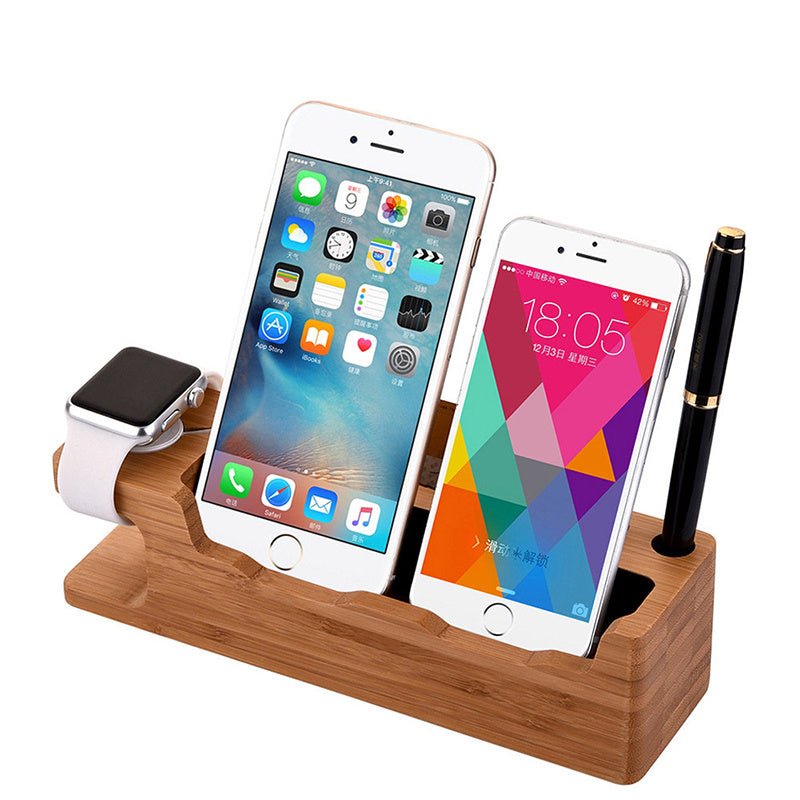 Wooden Charging Station Phone Holder - Zambeel