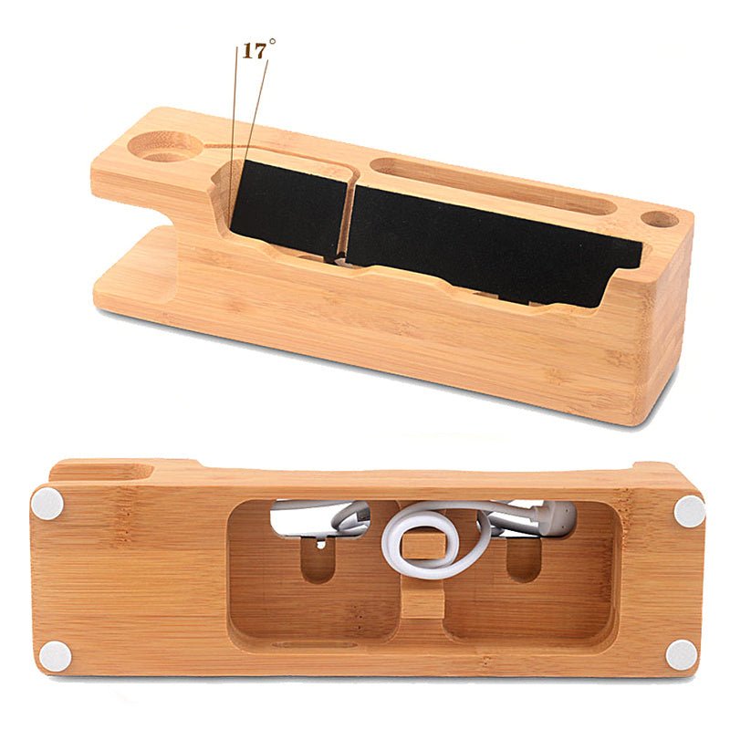 Wooden Charging Station Phone Holder - Zambeel