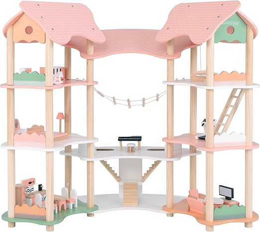 Wooden Dream Doll House Playset © - Zambeel