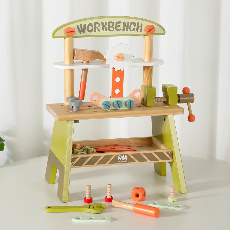 Wooden Green Tool Table © - Zambeel