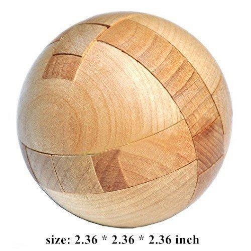Wooden Puzzle Magic Ball Brain Teasers Intelligence Game - Zambeel