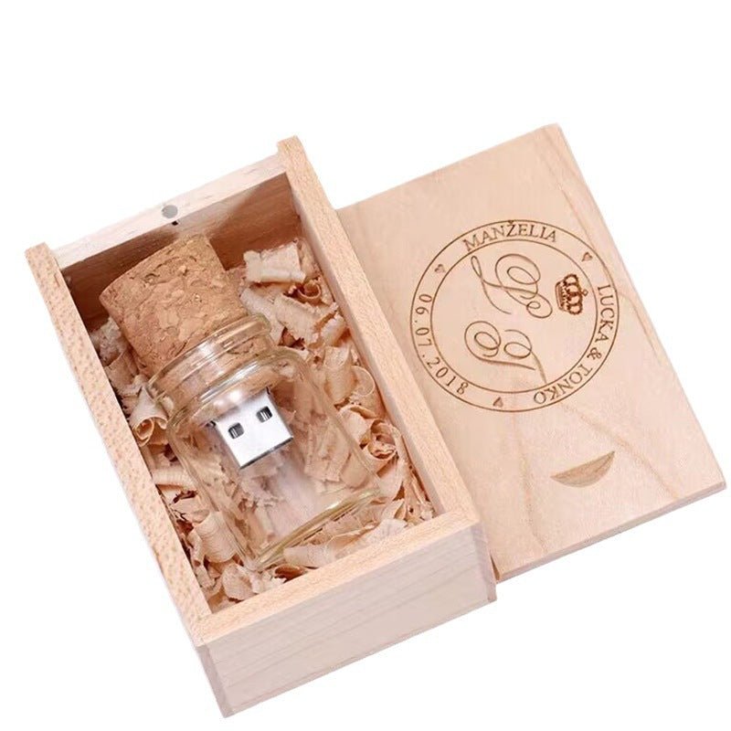 Wooden Wish Drift Bottle USB Disk - Zambeel