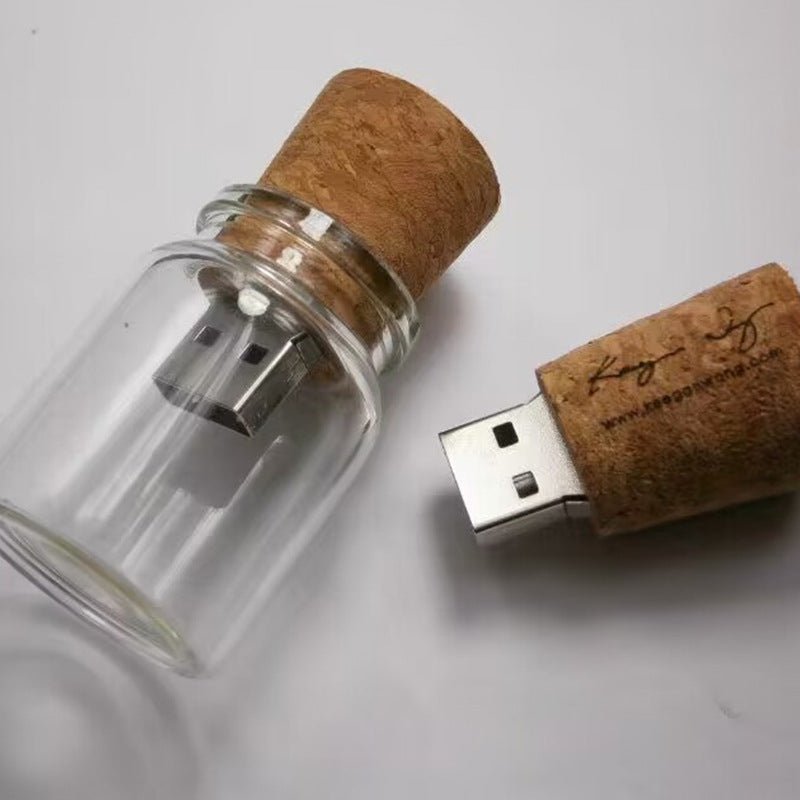 Wooden Wish Drift Bottle USB Disk - Zambeel
