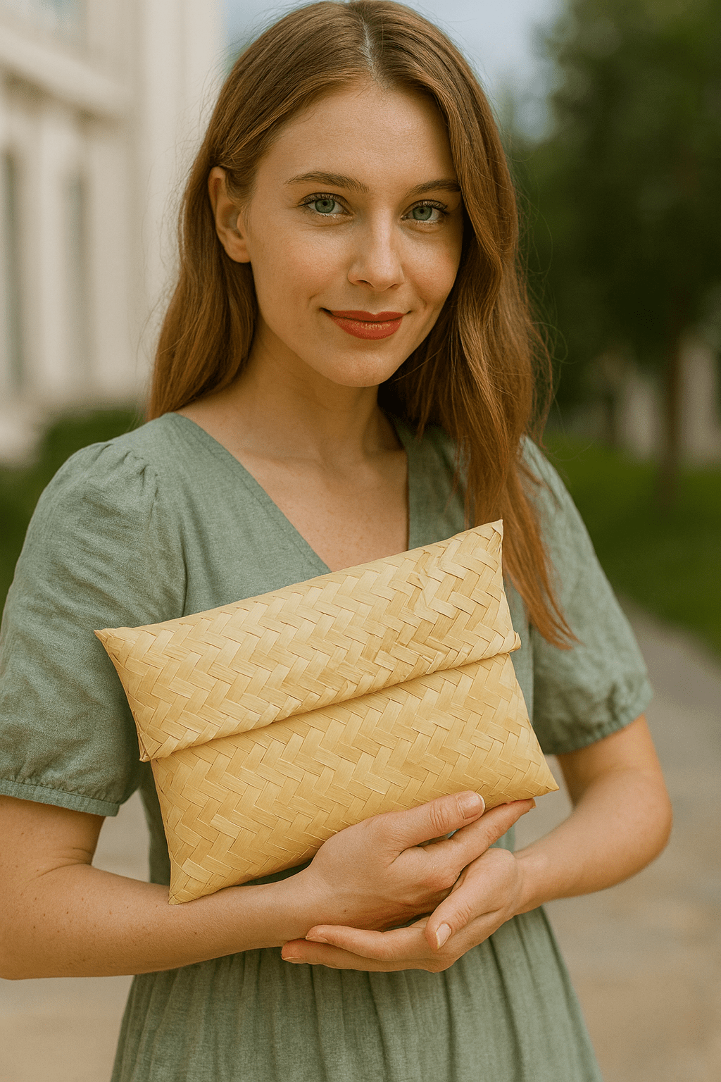 Woven Straw Clutch - Zambeel