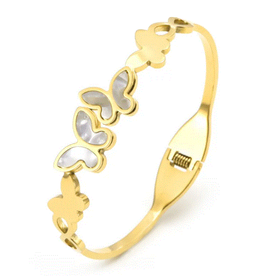 Stainless Steel Butterfly Bangle